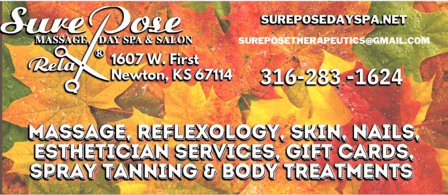 Surepose Salon & Day Spa Newton KS massage therapy, hair salon, Buy Local Plus Magazine 2024 10 OCTOBER